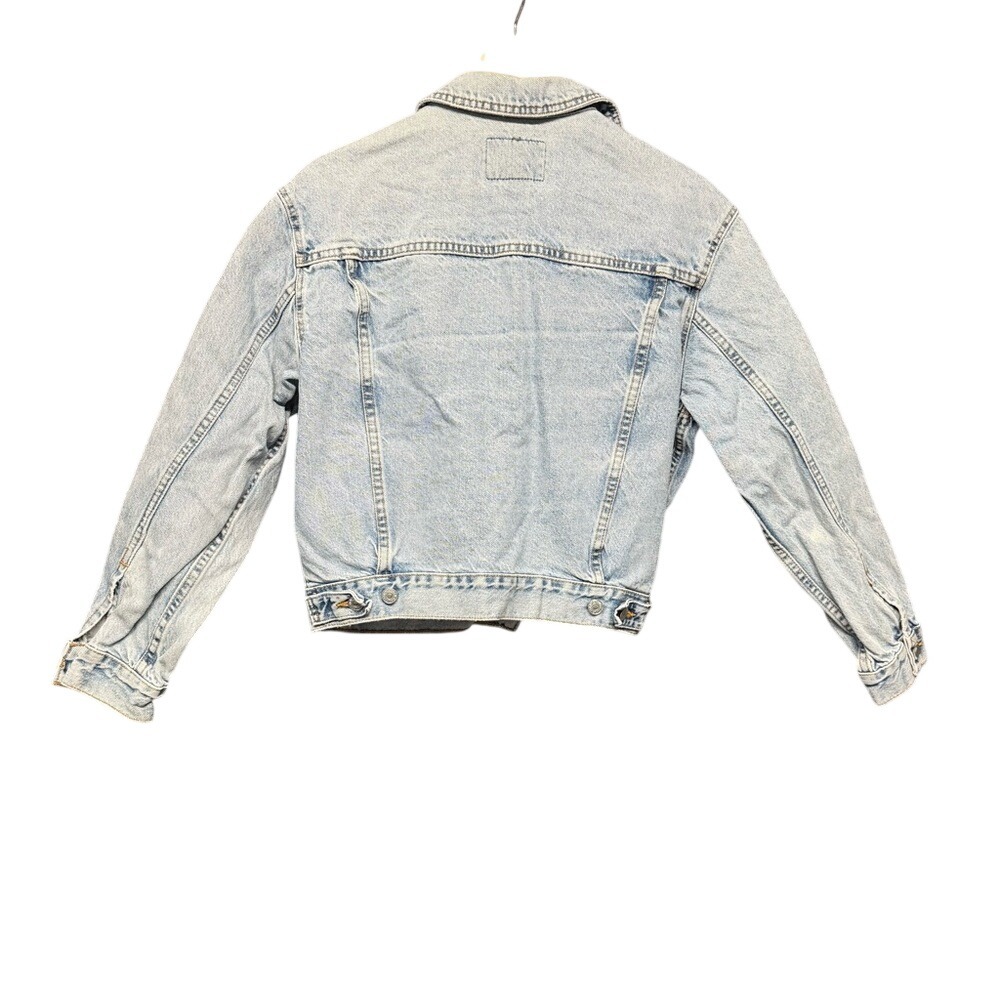 Vintage Levis Denim Trucker Jacket Light Wash Made in USA Mens Medium - Picture 9 of 12